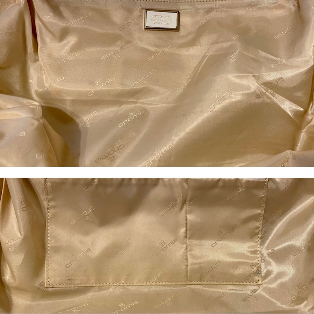 CROMIA Pure White Leather BAG PURSE SATCHEL - Brand NEW - GORGEOUS *TAKE A LOOK* - Picture 15 of 16